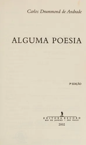 Capa de Alguma Poesia